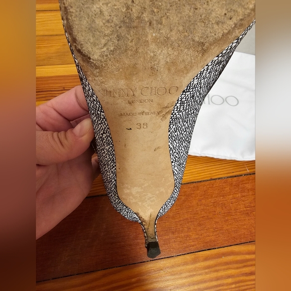 Jimmy Choo Romy Kitten Heel in Chalk Size 38 - Picture 6 of 7